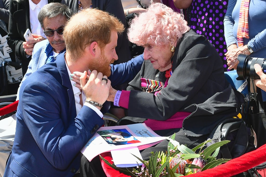 Meghan Markle and Prince Harry Elderly Women Pictures
