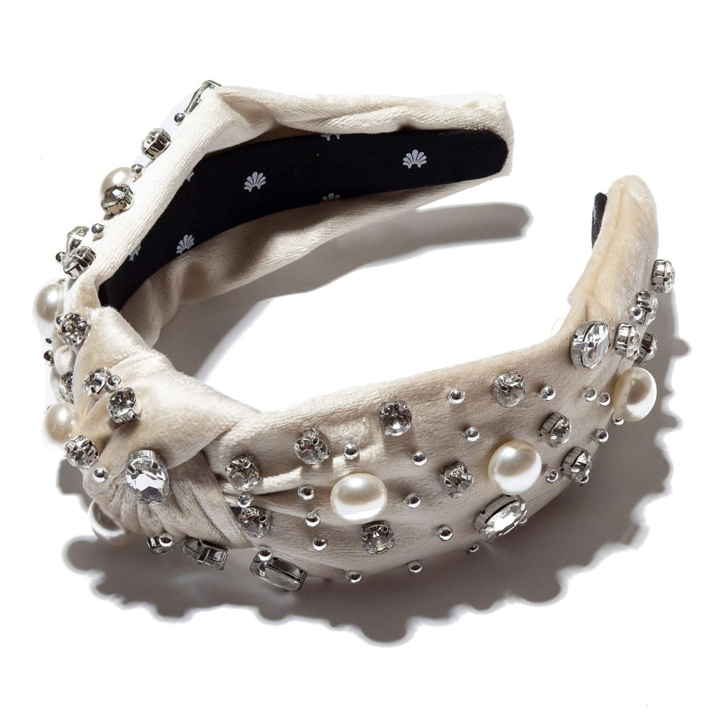 Ivory Oversized Pearl and Crystal Knotted Headband