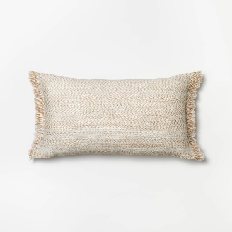 A Textured Piece: Threshold Designed With Studio McGee Oversized Spacedye Woven Lumbar Throw Pillow