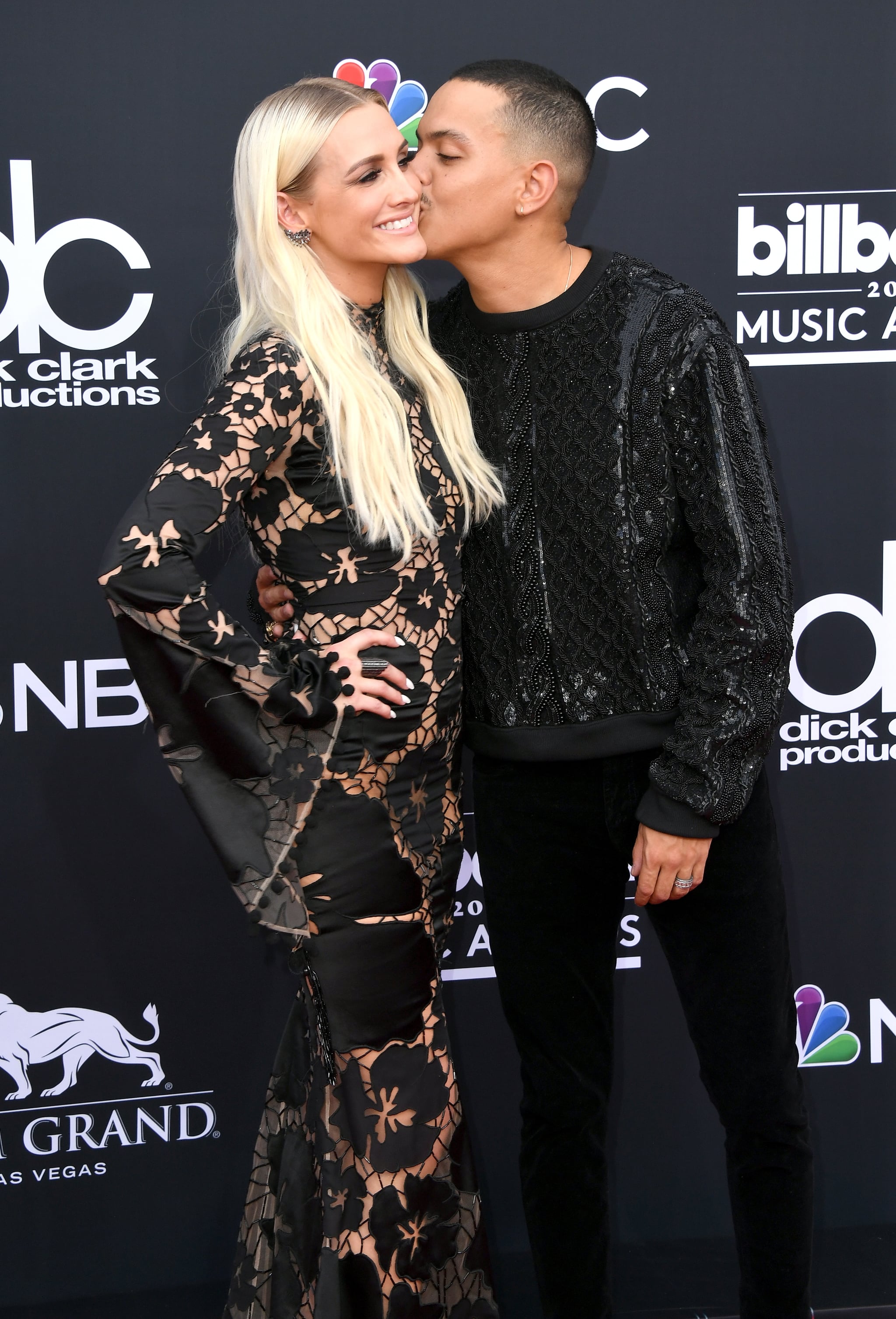 Ashlee Simpson and Evan Ross at 2018 Billboard Music Awards