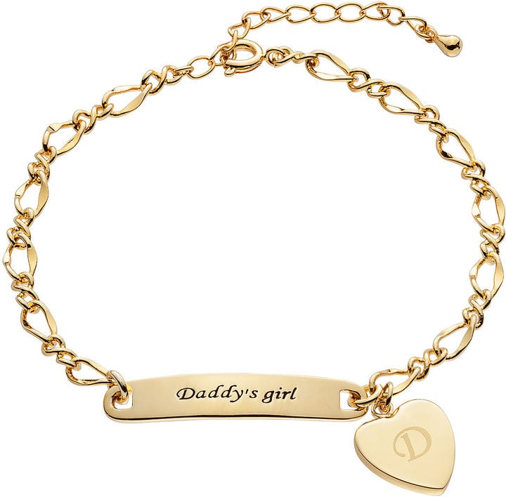 Personalized Daddy's Girl Heart ID Bracelet