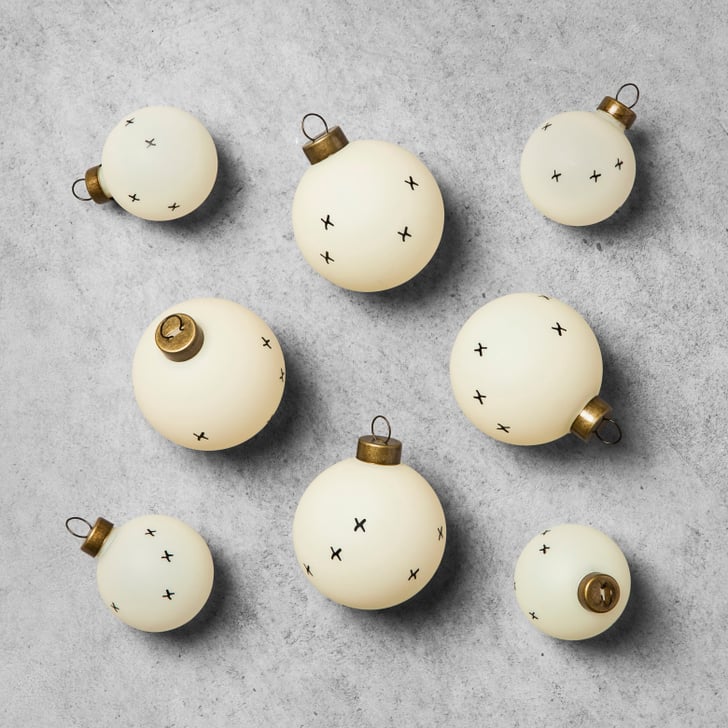 Cream Ornament Set Target Holiday Decor 2017 POPSUGAR Family Photo 17