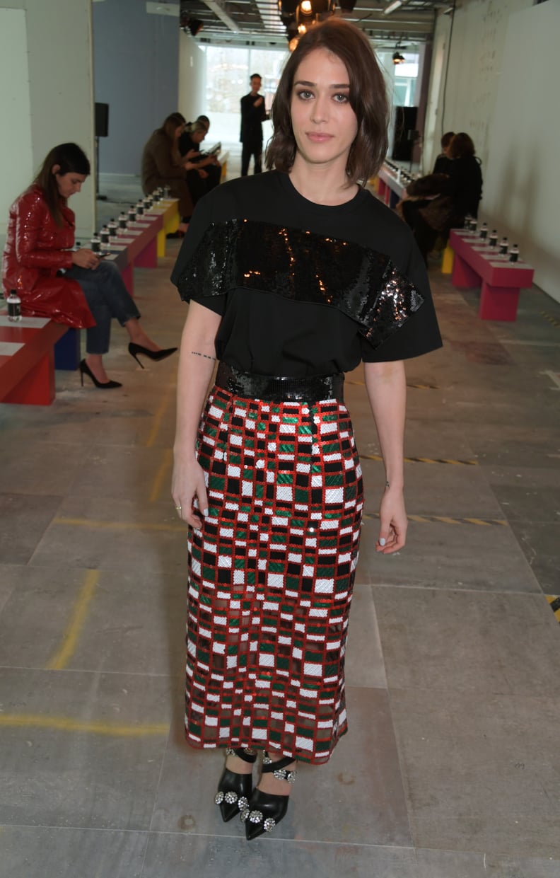 Lizzy Caplan at the Christopher Kane Show