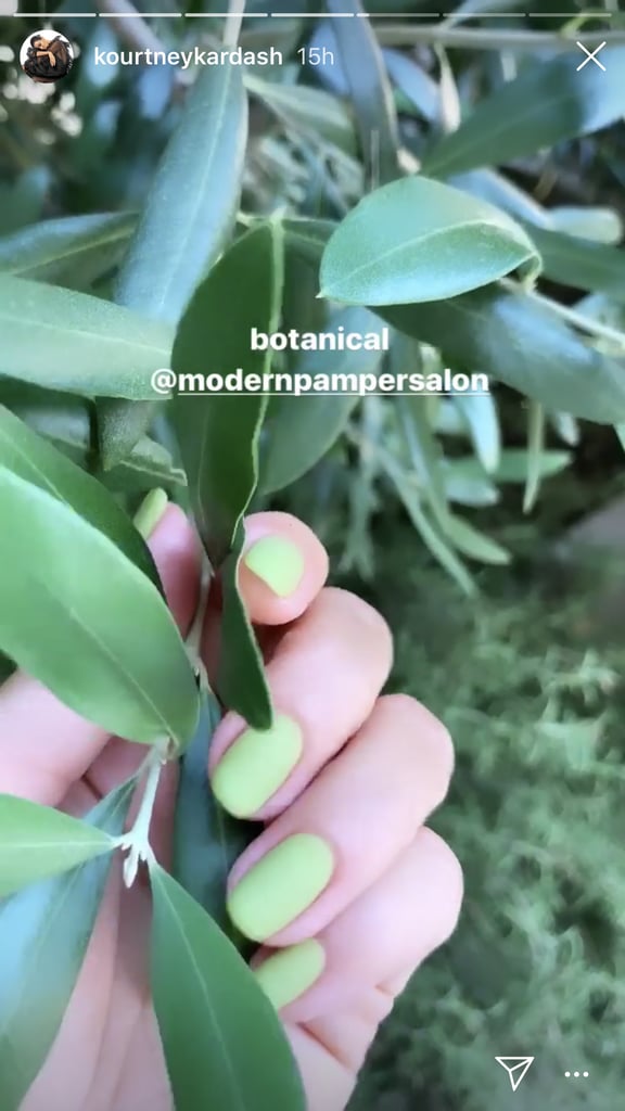 Kourtney Kardashian's Muted Green Manicure