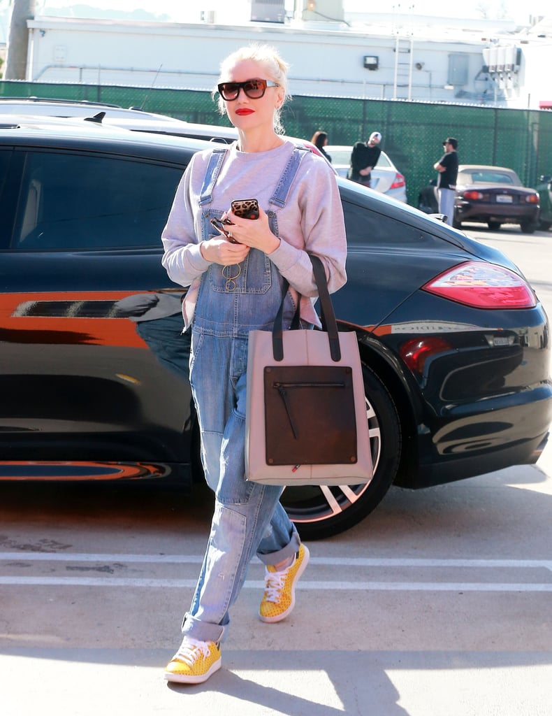 Gwen Stefani donned overalls for her errand run in LA on Sunday.