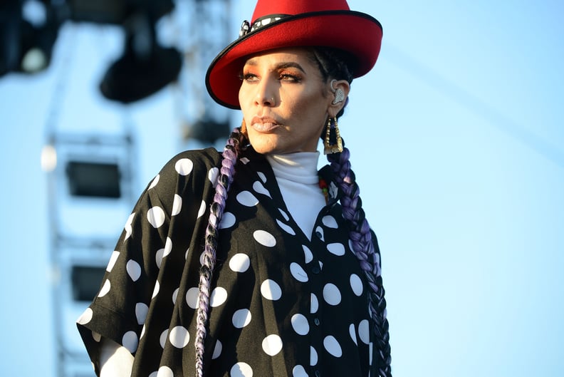 LONG BEACH, CA - NOVEMBER 11:  Singer Ivy Queen performs onstage during the Tropicalia Music and Taco Festival at Queen Mary Events Park on November 11, 2017 in Long Beach, California.  (Photo by Scott Dudelson/Getty Images)