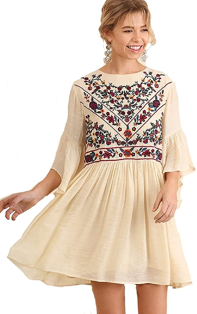 BoHo Bliss! Mandy and Ally Embroidered Bell-Sleeve Dress