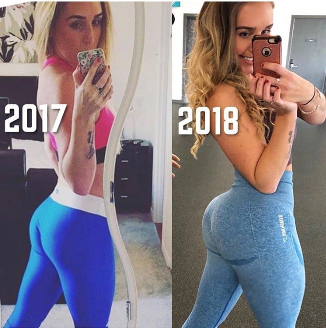 Fit big ass pics Booty Gains Before And After Popsugar Fitness