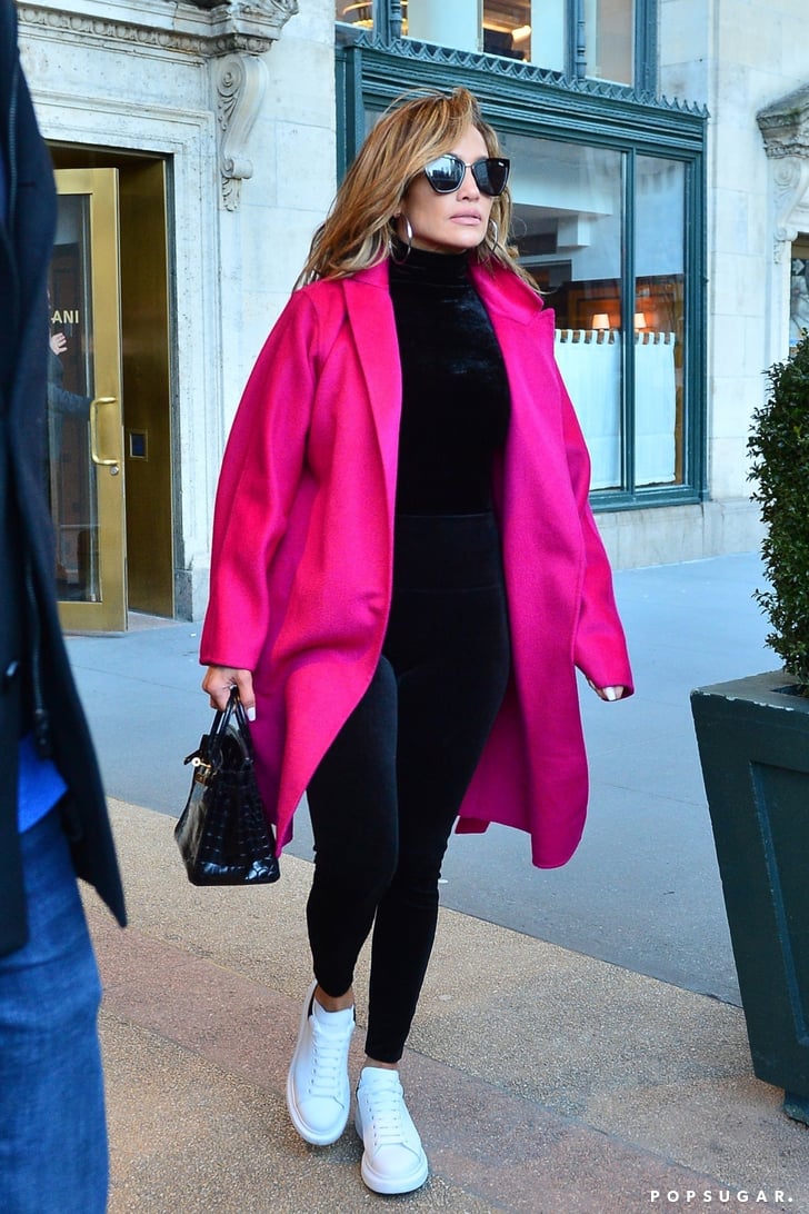 Jennifer Lopez Pink Coat With Alex Rodriguez March 2019 | POPSUGAR ...