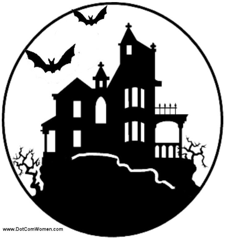 Haunted House Stencil | Free Halloween Printables | POPSUGAR Smart ...