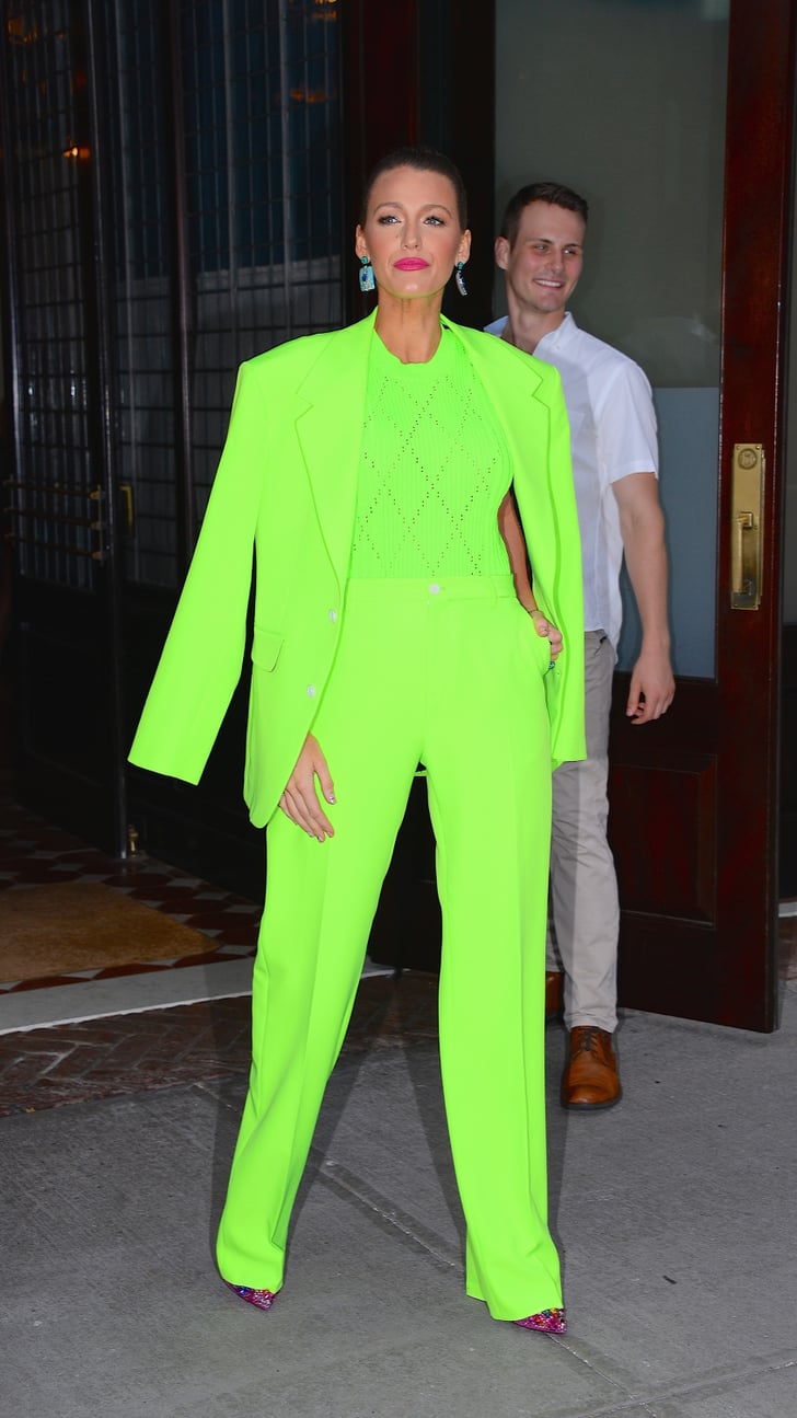 Blake Lively's Green Versace Suit | POPSUGAR Fashion Photo 4