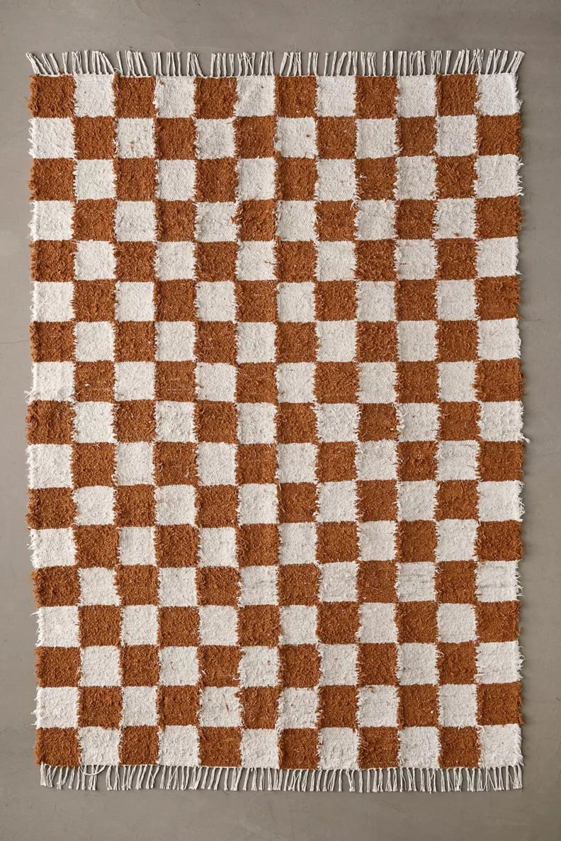 The Checkered Trend: Checkerboard Shaggy Rug