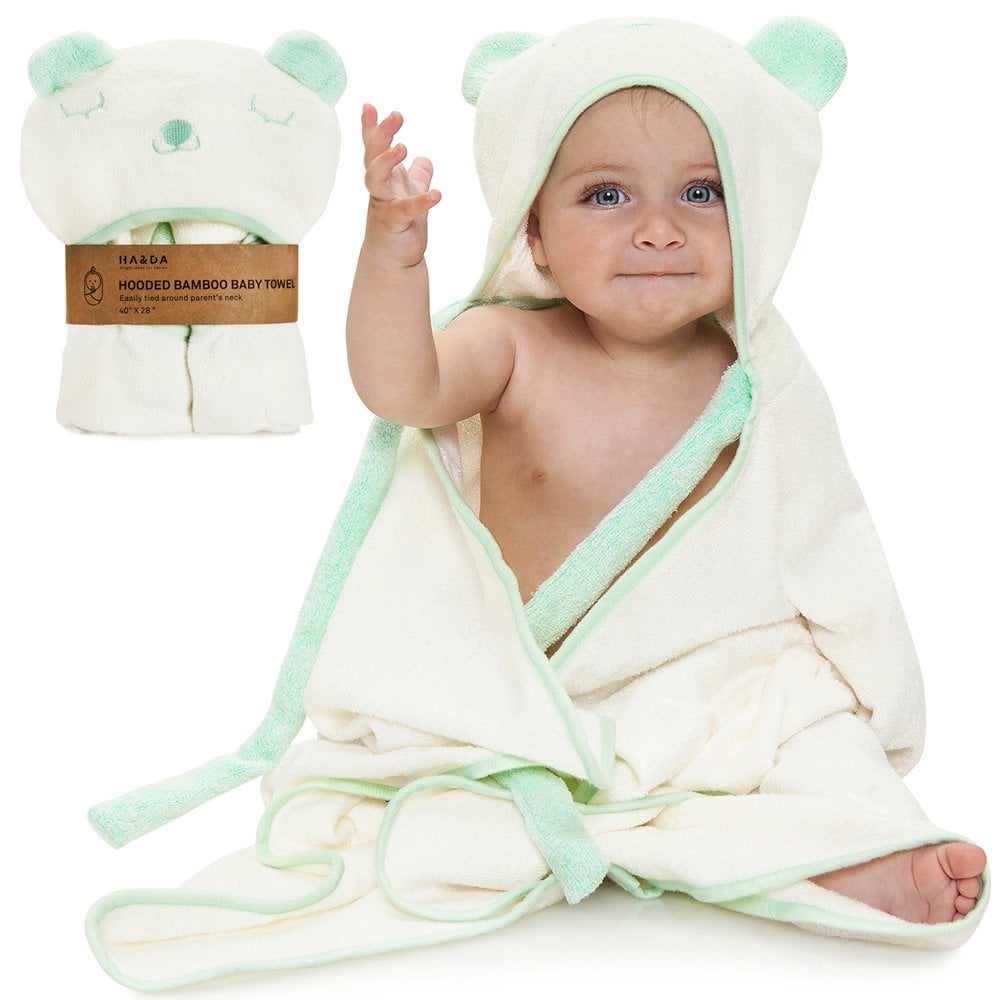 Premium Extra Soft Hooded Bamboo Baby Bath Towel Best Baby Registry