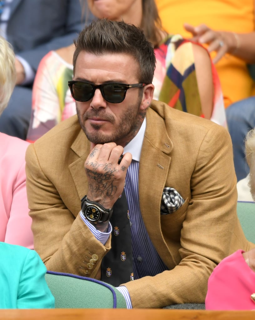 David Beckham and Claire Foy With Their Moms at Wimbledon