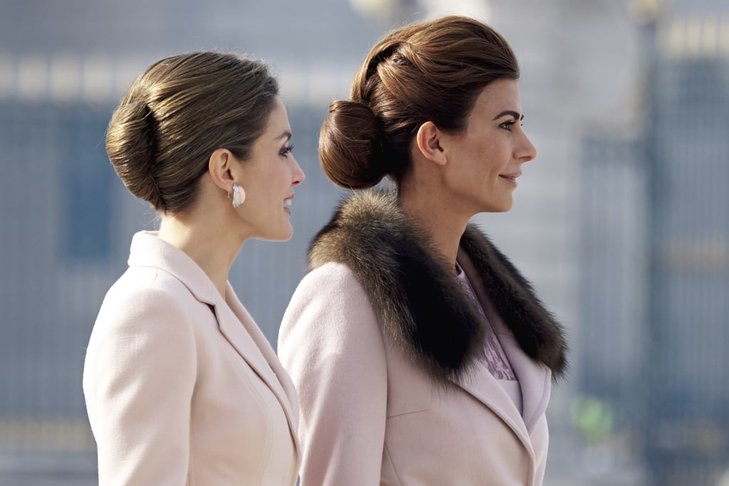 Queen Letizia Wearing Millennial Pink February 2017