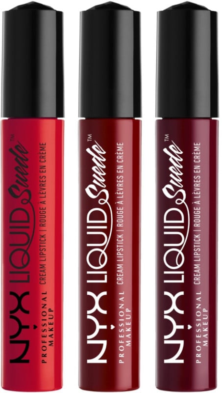NYX Liquid Suede Cream Lipstick Set in Cherry Skies, Kitten Heels, Vintage