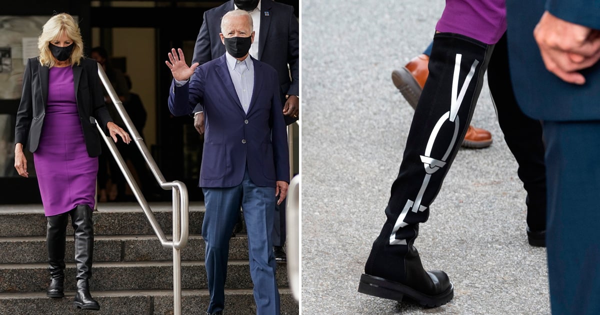 Jill Biden’s Boots Were Made For Walking – and Voting! – As She Cast Her Ballot With Joe