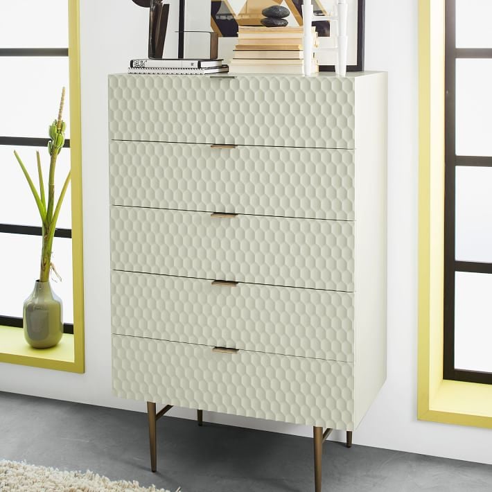 Parchment Audrey Five-Drawer Dresser