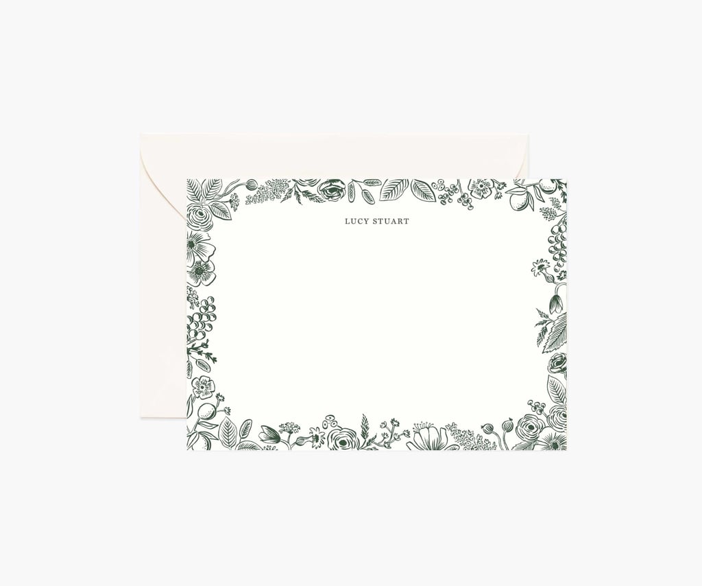 Elegant Stationary: Rifle Paper Co. Personalized Flat Notes Colette