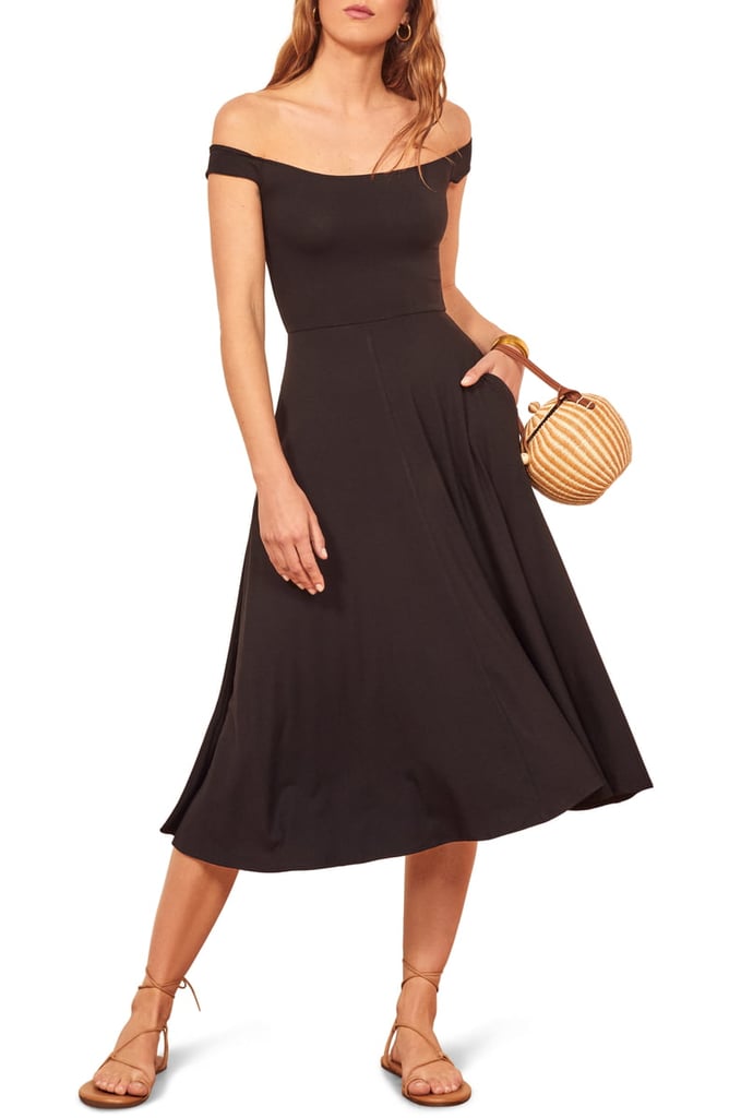 Reformation Marci Off-the-Shoulder Fit & Flare Dress