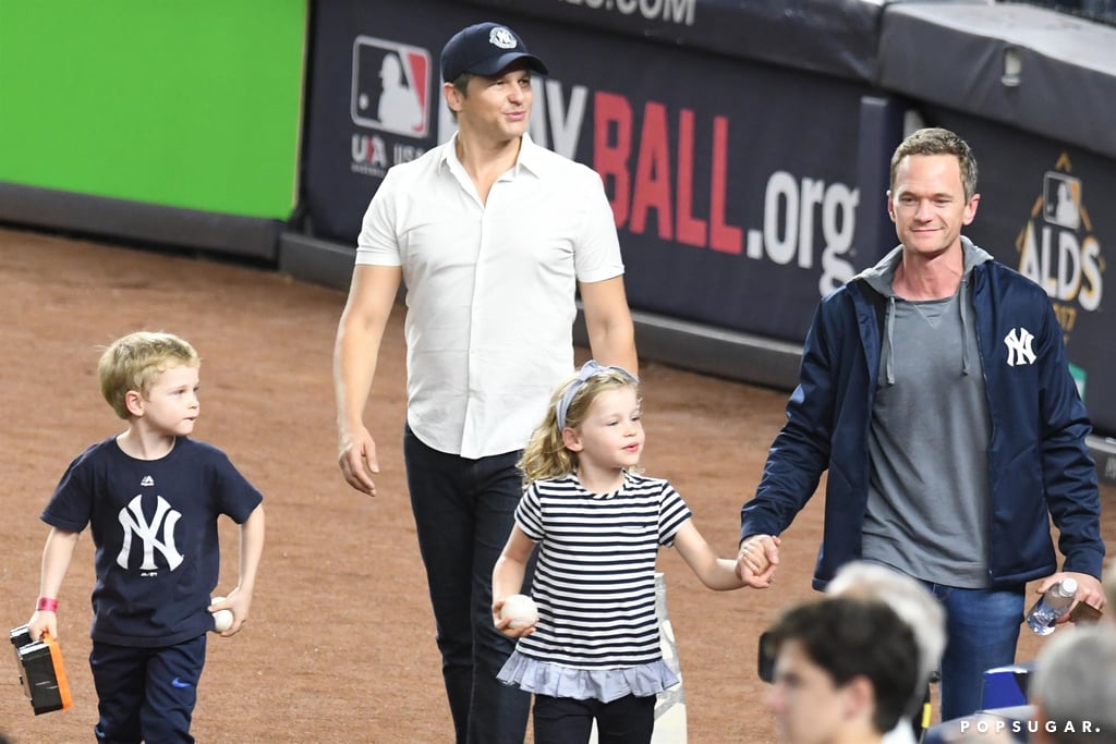 Neil Patrick Harris and His Family at NY Yankees Game 2017