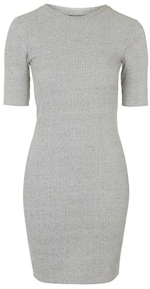 Topshop Half Sleeve Ribbed Body-Con Dress  ($40)