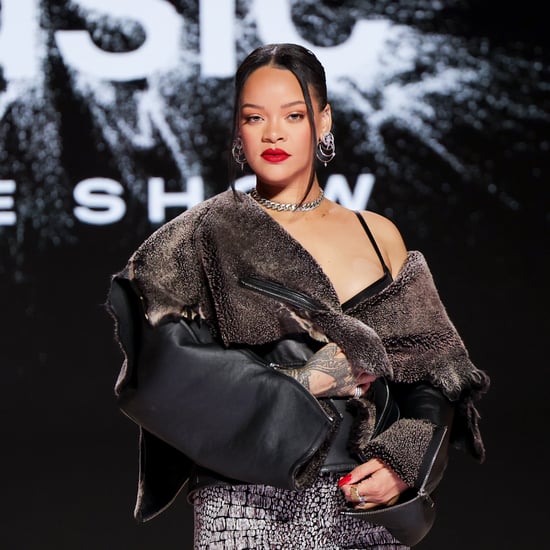 Rihanna Wears Crocodile to the Super Bowl Press Conference