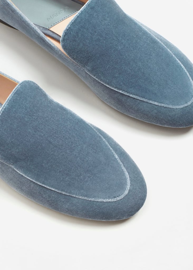 velvet lace up flats