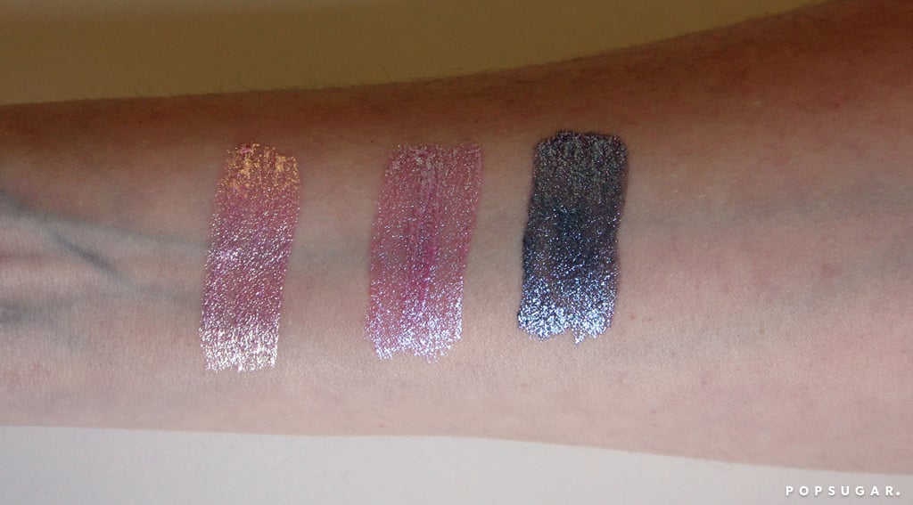 Swatch of New Stila Magnificent Metals Glitter & Glow Liquid Eye Shadows on Fair Skin Swatch of New Stila Magnificent Metals Glitter & Glow Liquid Eye Shadows on Fair Skin