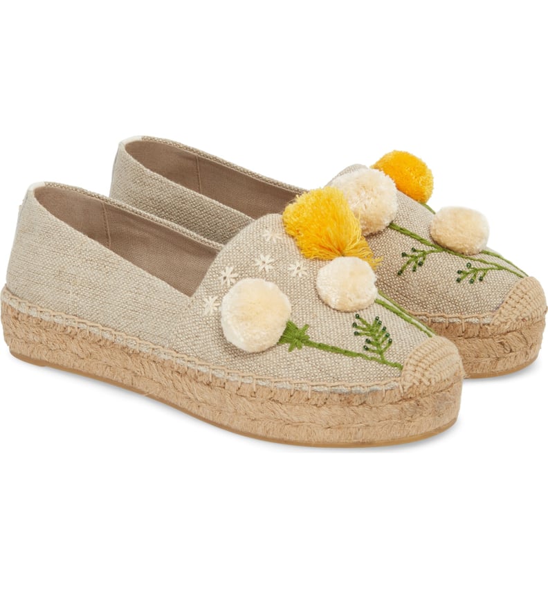 Tory Burch Lily Pompom Platform Espadrilles