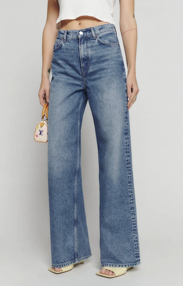 Reformation Cary Slouchy Low-Rise Wide-Leg Jeans