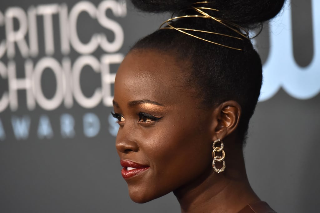 Lupita Nyong'o's Hair Detail at the Critics' Choice Awards