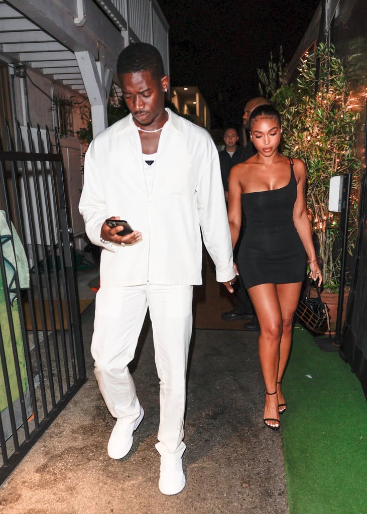 Lori Harvey Wears Black One-Shoulder Minidress on Date Night