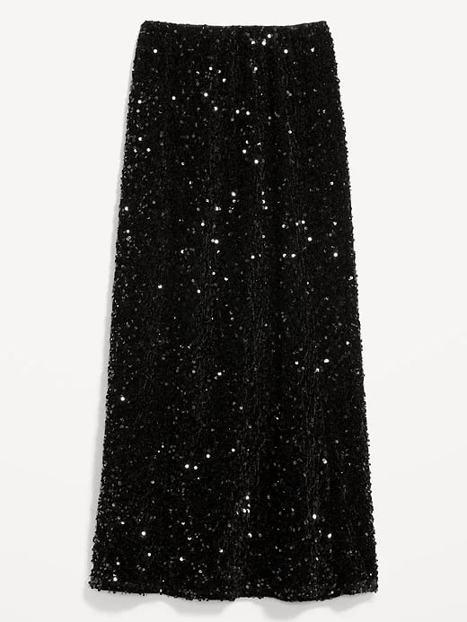 Old Navy Sequin A-Line Maxi Skirt