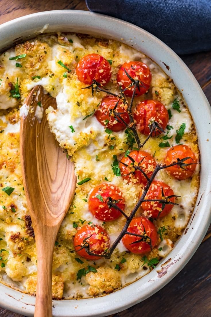 Cheesy Cauliflower Au Gratin