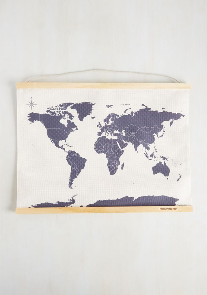 ModCloth Across-Stitch the World Map ($50)