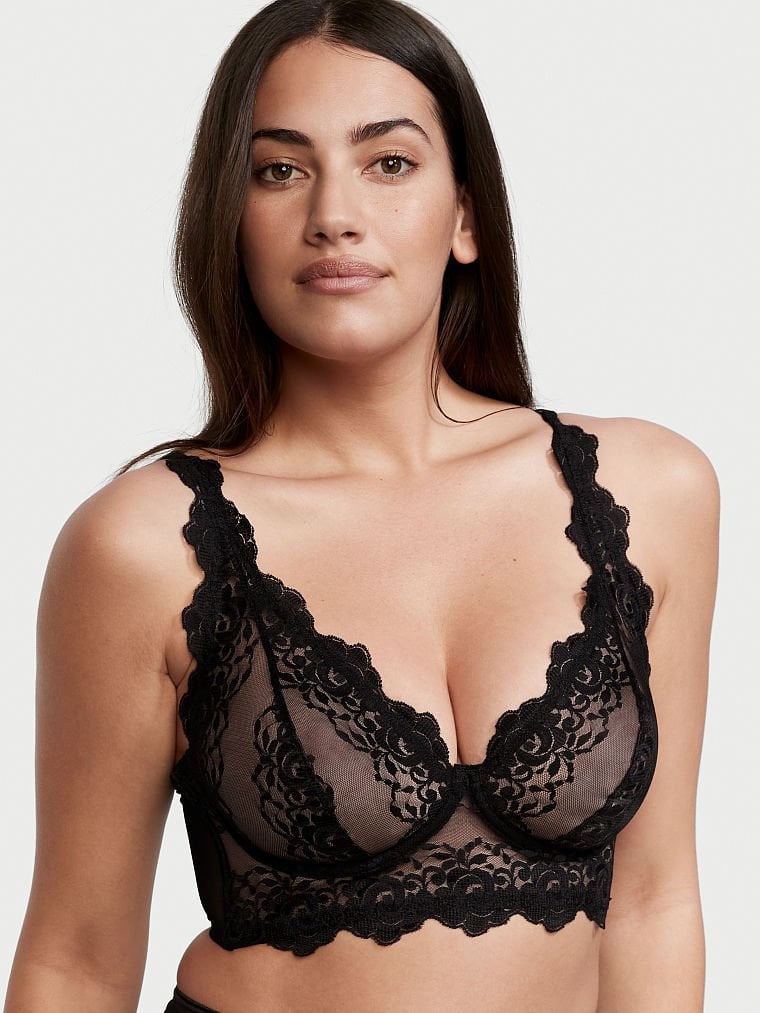 Regencycore Trend: Victoria's Secret Sheer Lace Underwire Shaper Bra Top