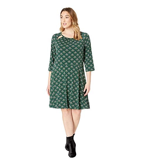 Michael Michael Kors Plus Size Chandelier 3/4 Sleeve Dress