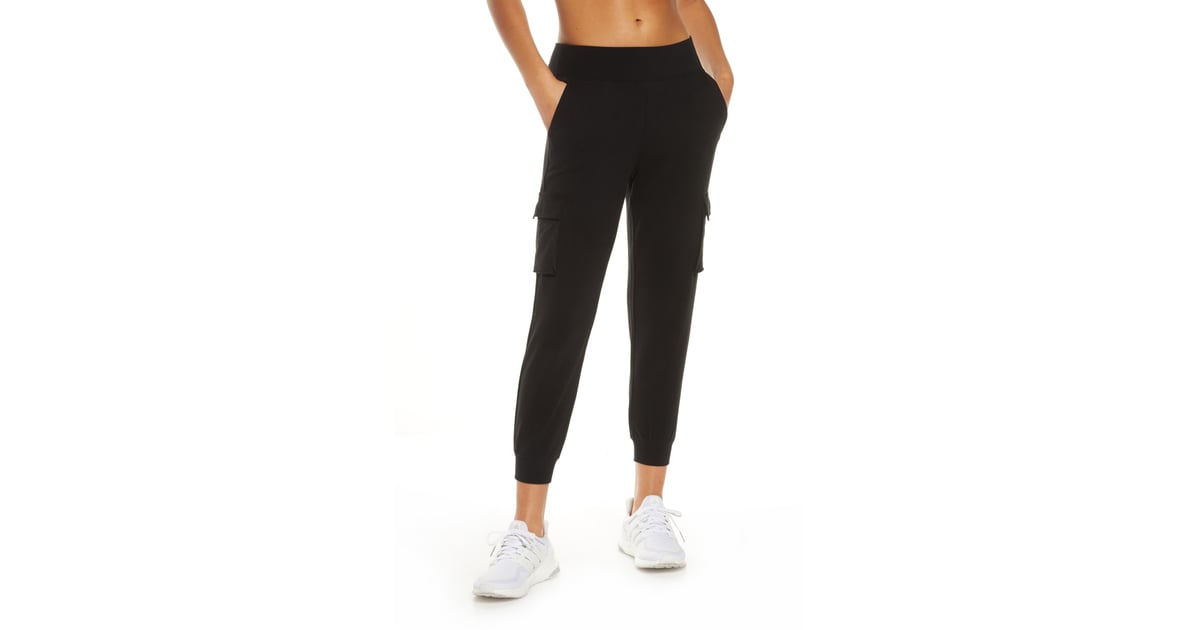 high waisted jogging bottoms