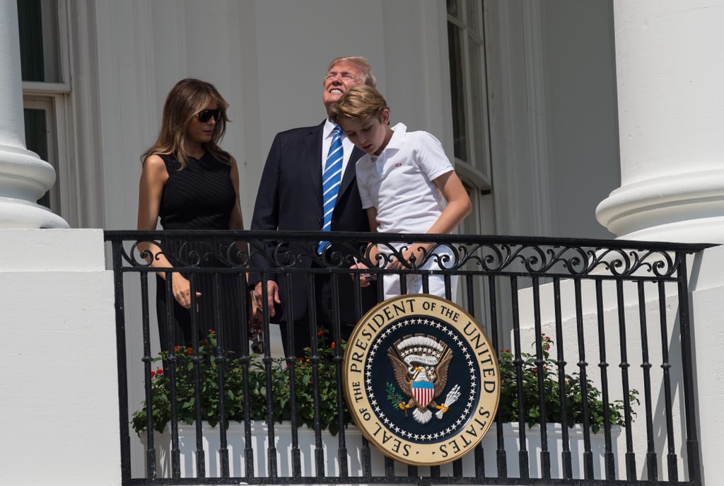 Trump's family has better ideas, namely, either not looking or wearing glasses.
