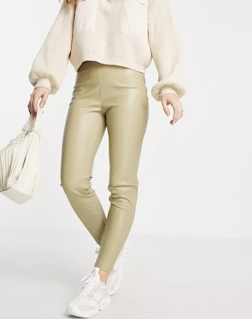 Mango Faux-Leather Pants