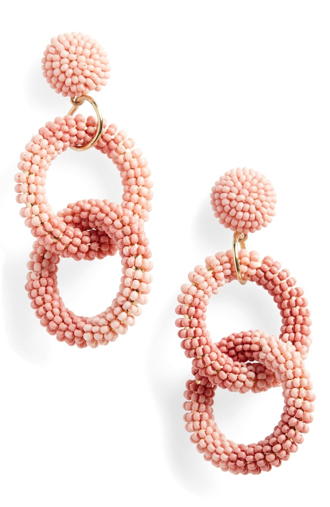 BP. Beaded Circle Drop Earrings