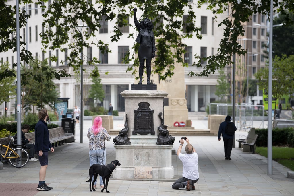 BLM Protestor Jen Reid Replaces Edward Colston Statue