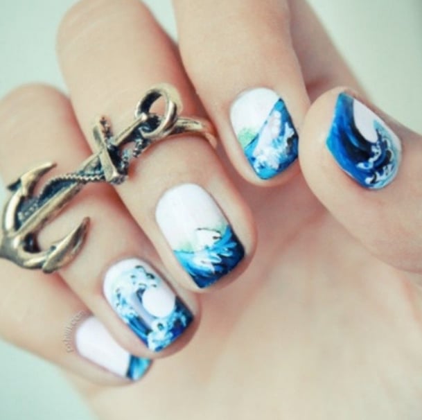 Making Waves | Best Summer 2014 Nail Art of Instagram | POPSUGAR Beauty ...