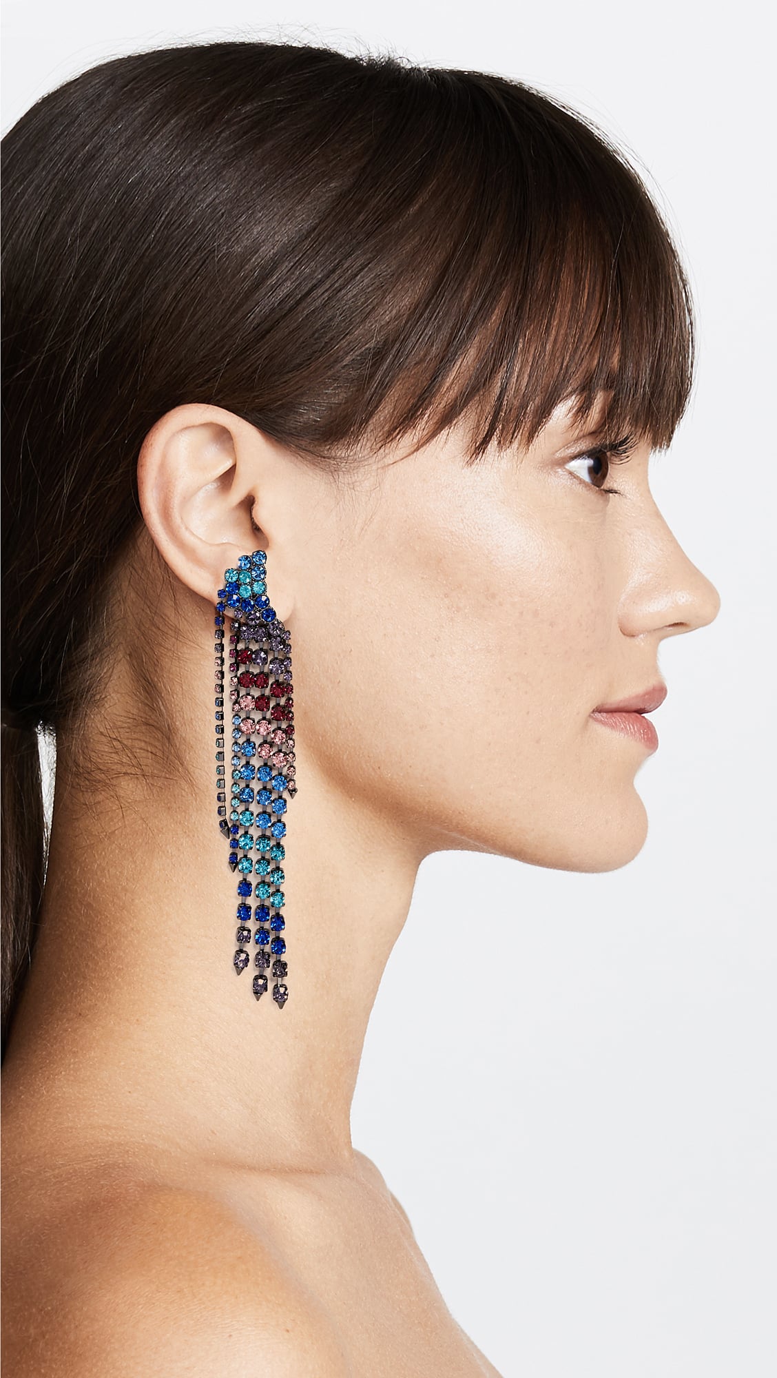 Rebecca Minkoff Gemma Winged Crystal Fringe Earrings 8 Holiday