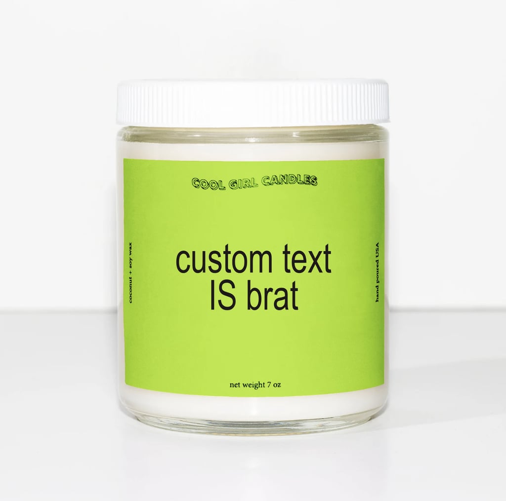 A Personalized "Brat" Candle