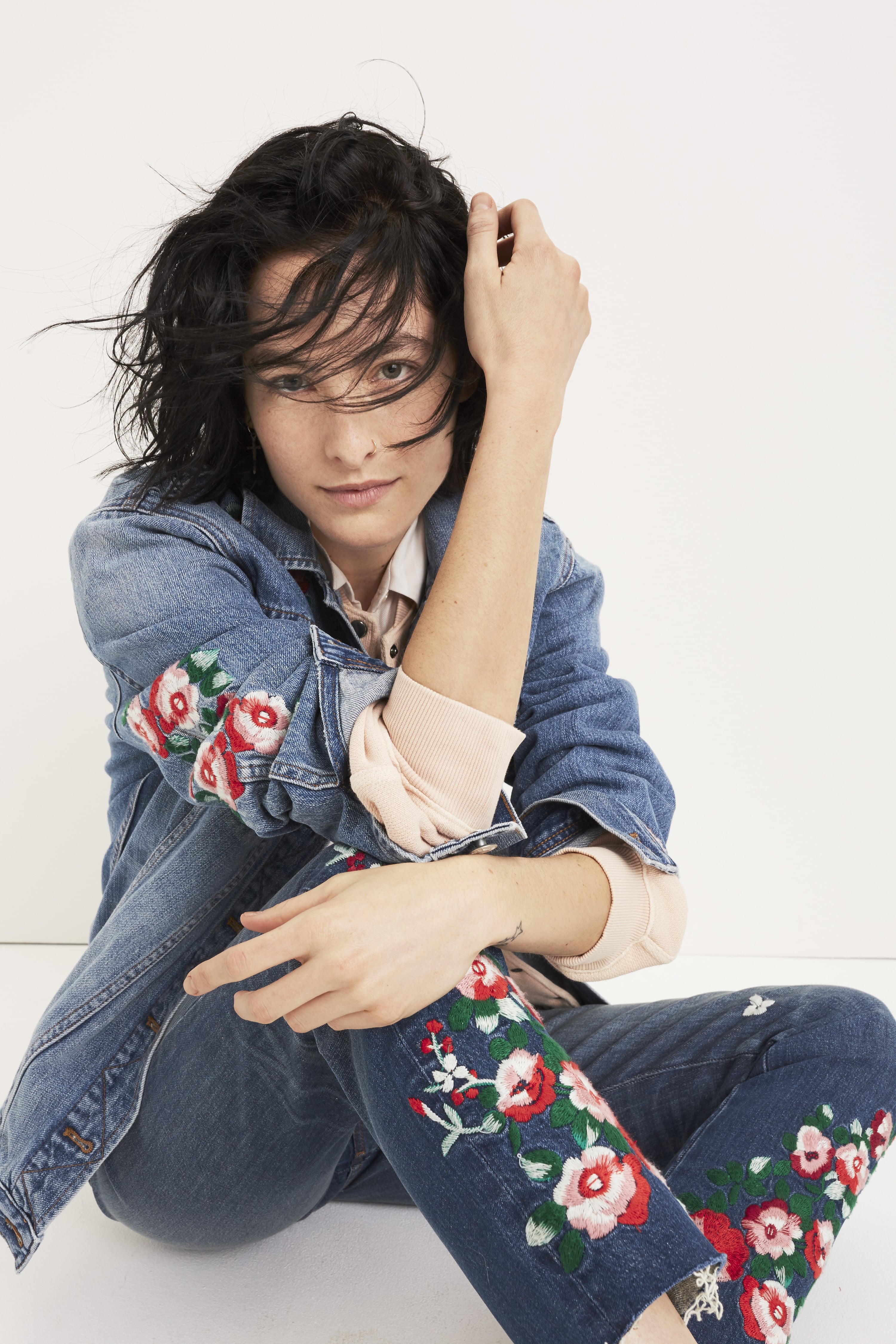 Madewell embroidered hot sale jeans
