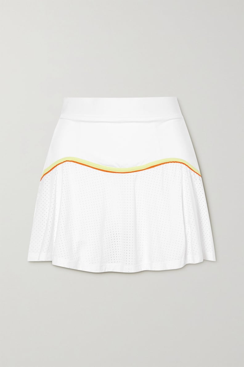 L'Etoile Sport Performance Team Mesh-Paneled Stretch-Jersey Tennis Skirt