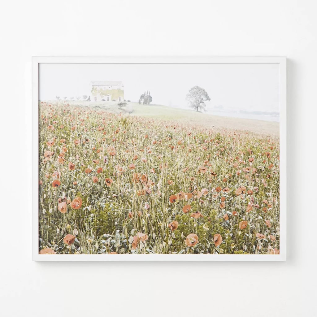 Wildflowers on the Hill Framed Under Glass