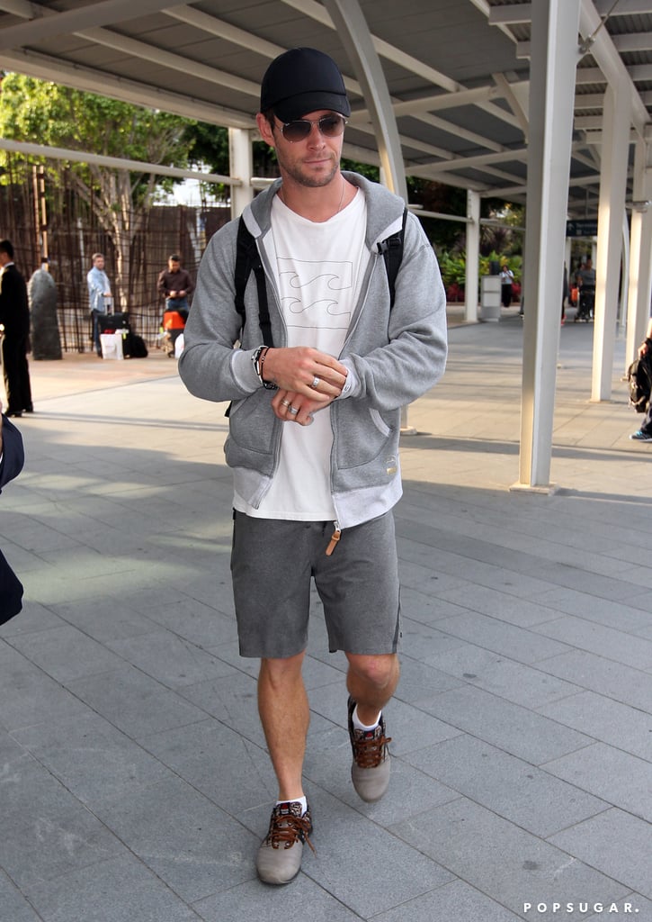 Chris Hemsworth landed in Sydney, Australia on Tuesday.